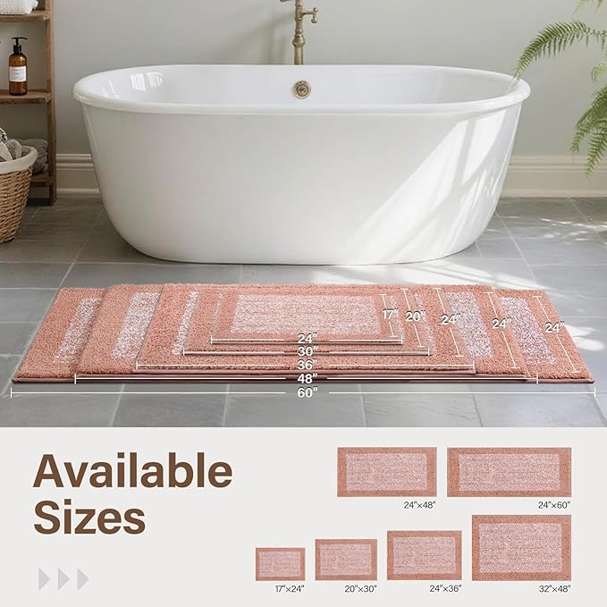 Bathroom Rugs 30x20 Non Slip Washable, Soft Absorbent Quick Dry Mats - Image 6