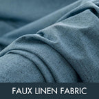 MIULEE 100% Blackout Linen Curtains for Bedroom 52x84 Inches Dusty Blue