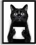 Framed Funny Bathroom Wall Art