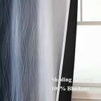 Estelar Textiler Navy Blue and Greyish White Blackout Curtains - Image 5