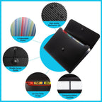 Expanding File Folder File Organizer 13 Pockets File Organizer Accordion Filing Folder Expandable File Folder for Documents Aesthetic Paper Organizer Folder for Work, School, Home, Office, 2Black