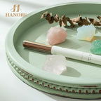 Hanobe Sage Green Decor Tray, Beaded Edge & Distressed Finish