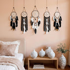 Set of 5 Boho Bedroom Dream Catchers for Adults Wall Bohemian Decor