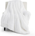 Bedsure GentleSoft Fuzzy Sherpa Faux Fur Twin Blanket White Cozy Gifts by BEDSURE