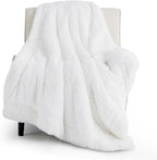 Bedsure GentleSoft Fuzzy Sherpa Faux Fur Twin Blanket White Cozy Gifts by BEDSURE