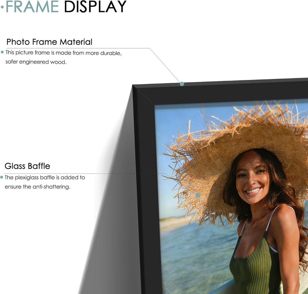 DUENPY 15 Pack Mixed Size Gallery Collage Frame Black