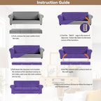 WEERRW 4 Pieces Velvet High Stretch Couch Covers - Image 5