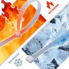 2000 Pack Zip Ties Clear Assorted Sizes 4+6+8+12 Inch Cable ties