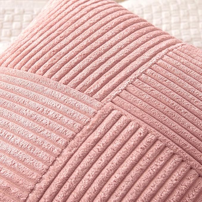 MIULEE Blush Pink Decorative Throw Pillow Covers 18x18 Inch - Image 2