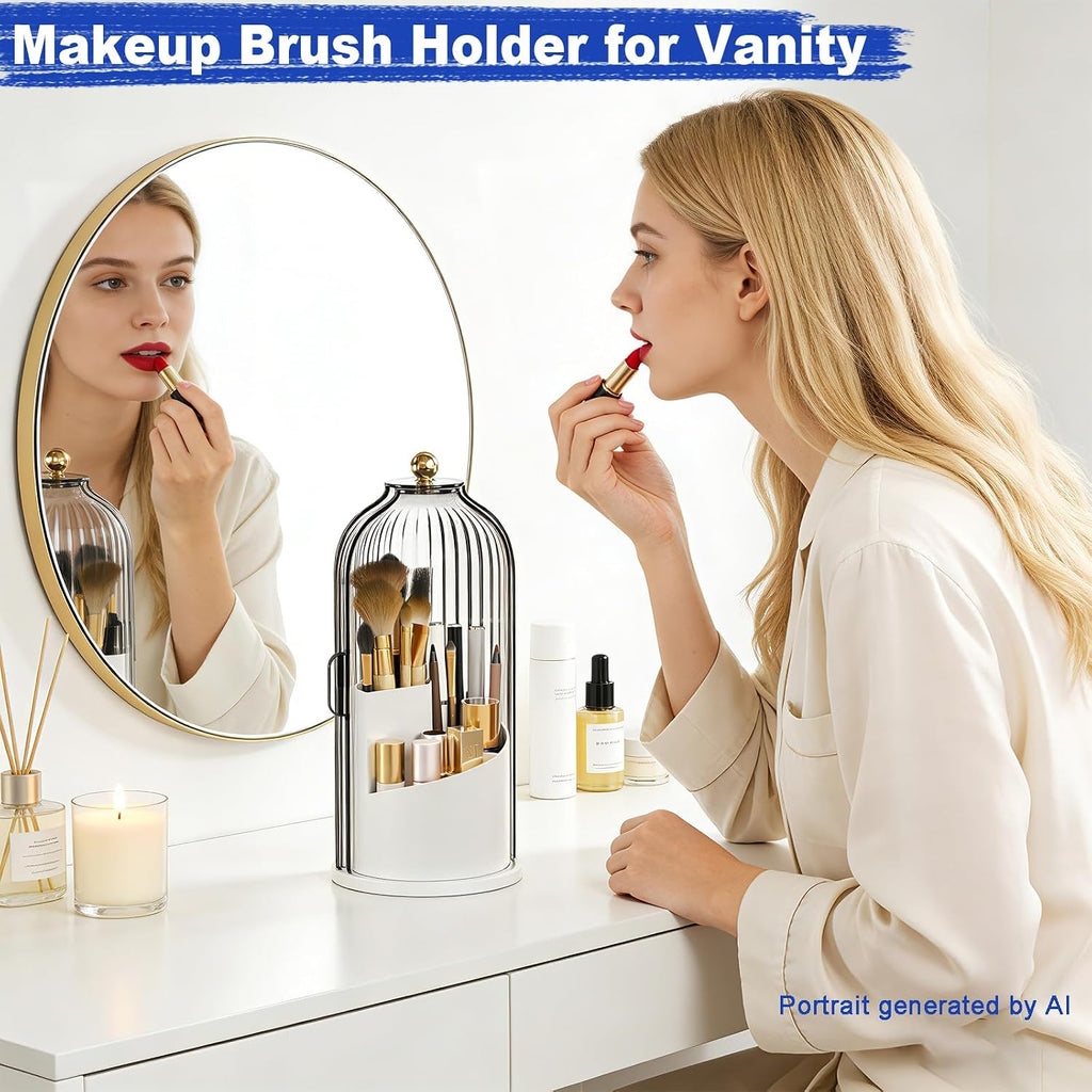Dustproof Toothbrush Holders with Cover for Bathrooms, Tooth Brush Holder