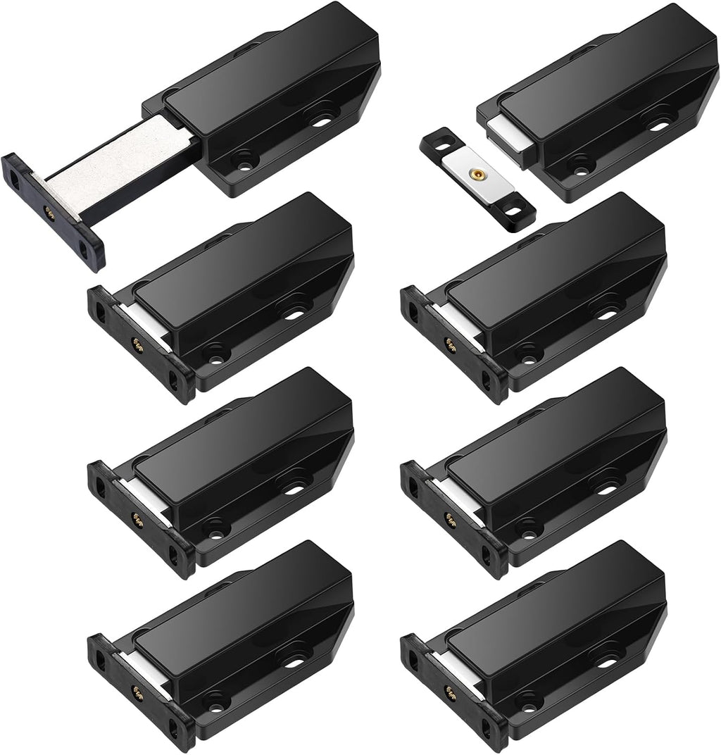 Zonon 16 Pack Magnetic Push Latch Push to Open Cabinet Hardware, Black