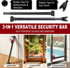 Door Security Bar, Heavy Duty Sliding Patio Bar with 120DB Alarm
