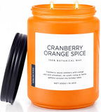 M&SENSE Cranberry Orange Spice Scented Candle for Fall Holiday Home Decor