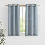 NICETOWN Stone Blue Short Linen Curtains by NICETOWN