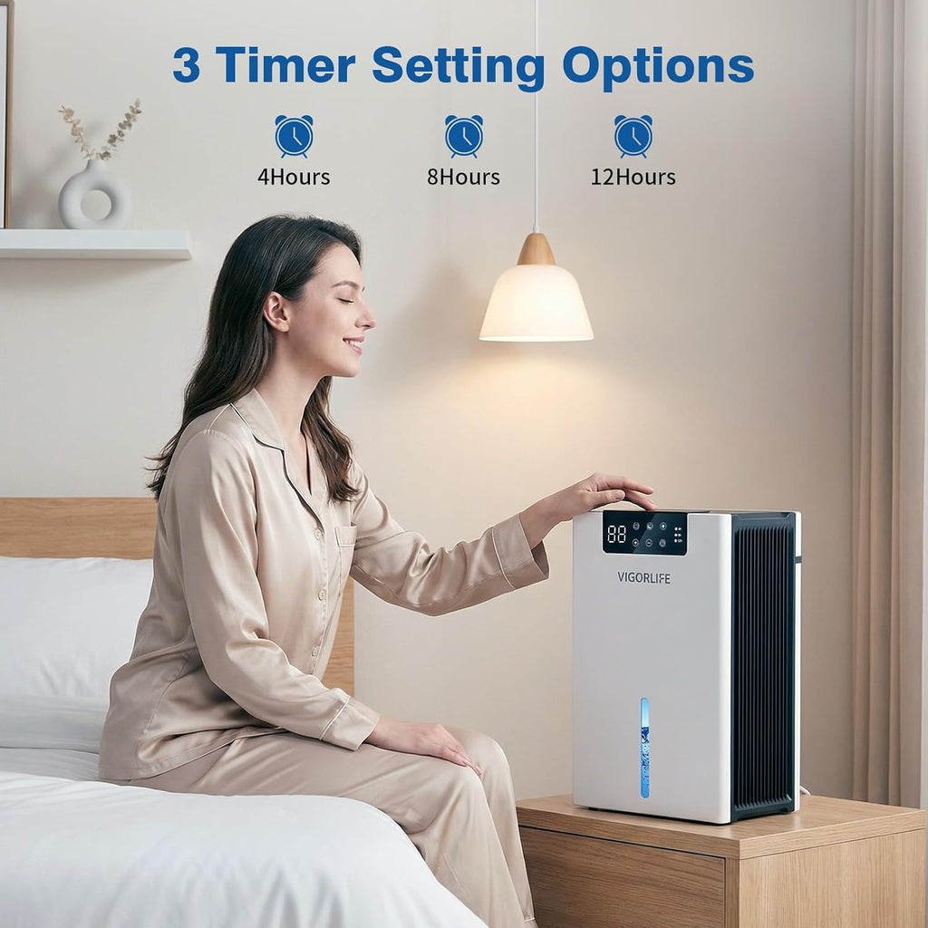 Dehumidifier, 1000sq.ft Dehumidifiers with 98oz Water Tank for Home Bedroom