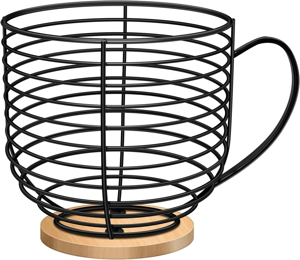 Large Capacity Coffee Pod K Cup Holders - Storage Organizer - Black Wire Rack - Coffee Bar Accessories