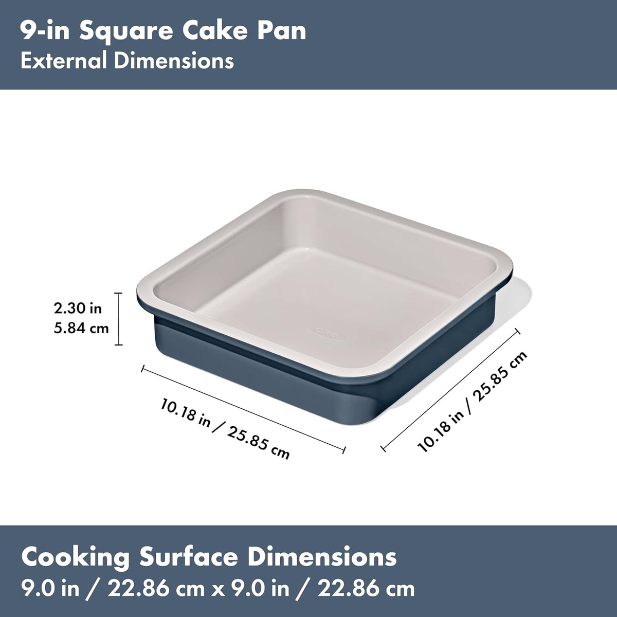 OXO Good Grips Non-Stick Pro Ceramic Coated 9-Inch Square Cake Pan