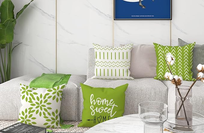 YCOLL Pillow Covers 16x16 Set of 4, Modern Sofa Throw Pillow Cover, Decorative - Image 6