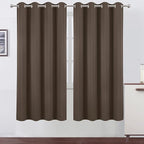LEMOMO Chocolate Brown Thermal Blackout Curtains/52 x 72 Inch/Set of 2 Panels by Lemomo