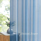 NICETOWN Stone Blue Sheer Curtains 90 Inches Long, Grommet Airy & Lightweight - Image 5