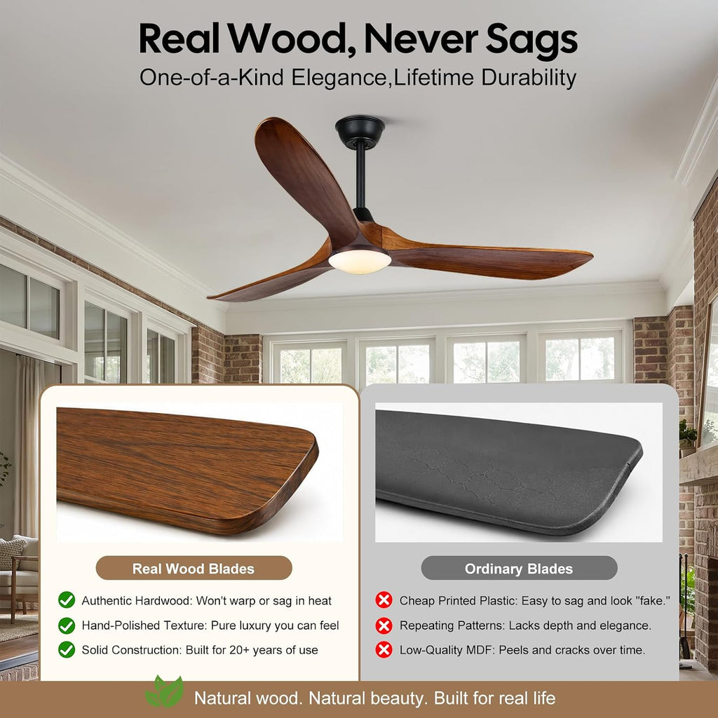 36" Small Ceiling Fan with Light and Remote, Modern Farmhouse style