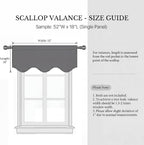 NICETOWN Curtain Valances Privacy Protection Blackout Window Valance