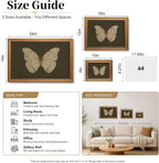 Vintage Butterfly Wall Art Gold Framed Canvas Print 8x10 inch