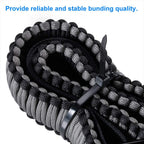 Zip Ties 8 inch Black Zip Ties 1000 Pack, Wire Ties with 50lb Tensile Strength, UV Resistant Cable Ties, Self-locking Plastic Ties for Indoor and Outdoor Use, by Tantti.