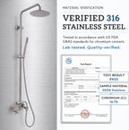 G‑Promise 316 Marine Grade Stainless Steel 8 Inches Outdoor Shower Kit