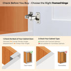 Ravinte Short Arm Kitchen Cabinet Hinges,1/2 Inch Overlay,10 Pack 5 Pairs