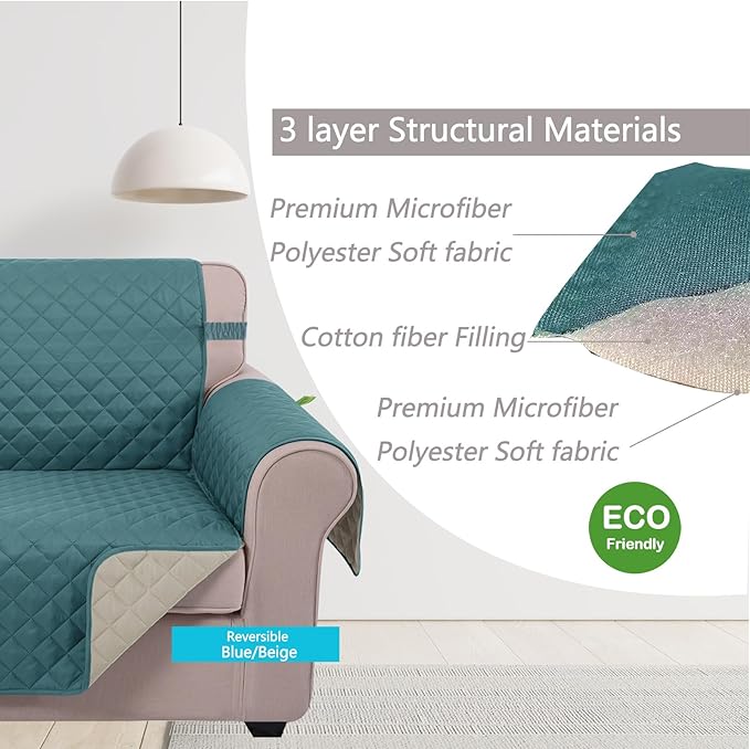 U-NICE HOME Reversible Sofa Cover Couch Cover - Image 4