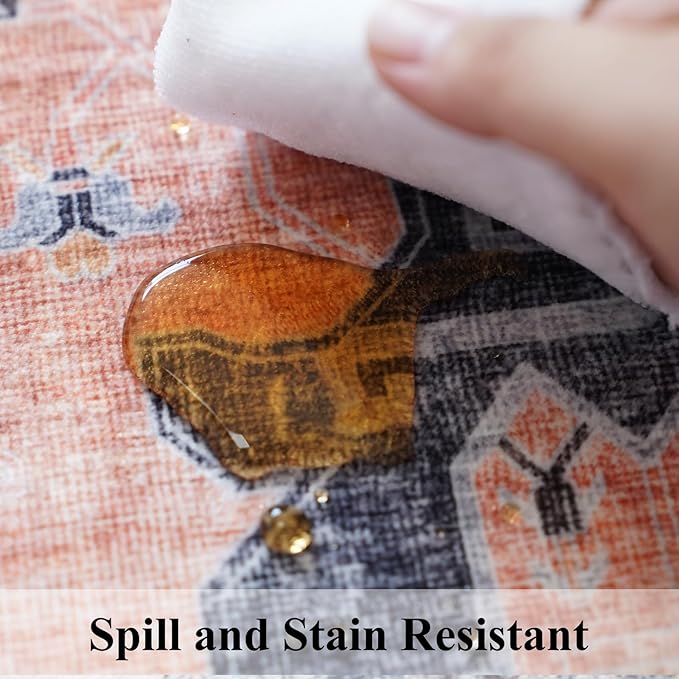 Washable 2x5 Hallway Runner Rug: Indoor Vintage Water Resistant Kitchen - Image 5
