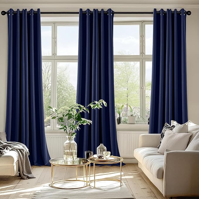 MIULEE Navy Blue Blackout Curtains - Image 6