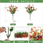 Homsunny Artificial Fall Flowers for Outdoor Planters Fake Mums Home Decor