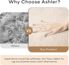 Ashler Faux Fur Rug, Ultra Soft Faux Rabbit Fur, 6 x 9 Feet Rectangle, Machine - Image 3