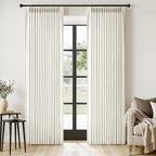 MIULEE Pinch Pleated Thick Linen Curtains 90 Inches Long 2 Panels by MIULEE