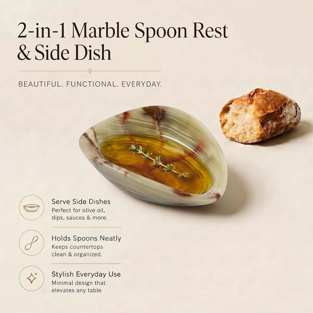 Marble Coffee Spoon Rest Small for Coffee Bar Accessories