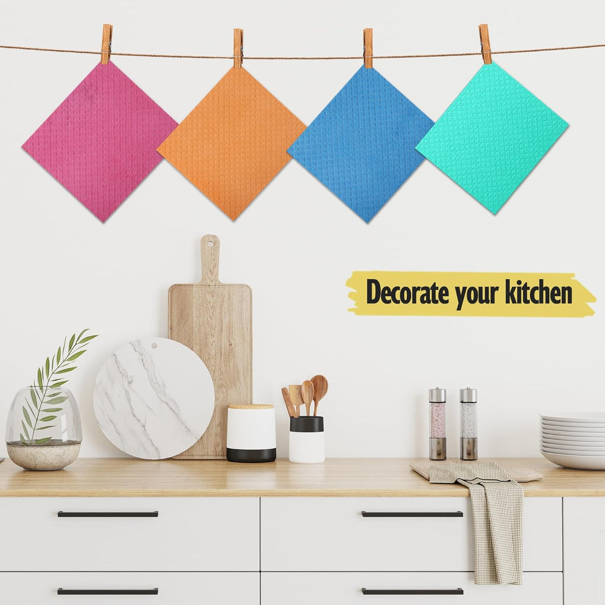 MoLKENE Swedish Dishcloths for Kitchen, 10 Pack, Assorted Colors