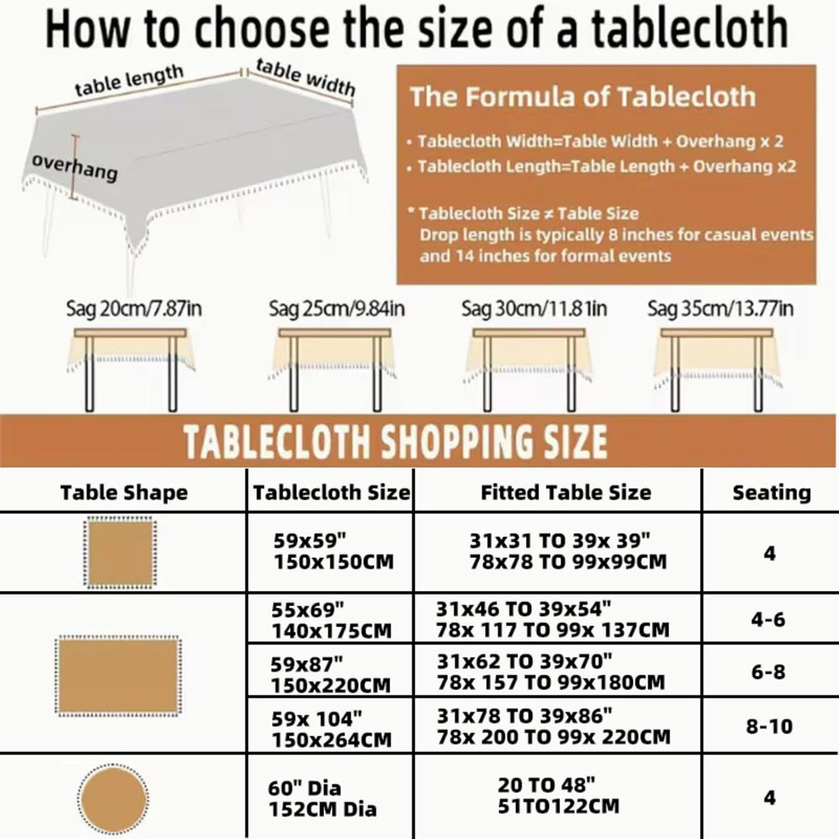 Boho Floral Tablecloth with Tassels 59"x86.6" Rectangular Table Cover