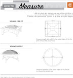 Classic Accessories Water-Resistant 36 Inch Full Coverage Square Fire Pit Cover, Patio Furniture Covers