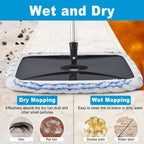 4 Pack Mop Heads Replacements for Ocedar Hardwood Floor 'N More Microfiber Mops,Terry Cloth Mops Refills 15 x 8 Flat Dust Mop Pads for O Cedar mop,Washable&Reusable Mopping Pads (Handle Not Included)