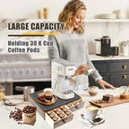 Coffee Pod Holder Storage Wooden Organizer for Countertop (30 Pods)