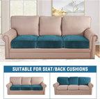 H.VERSAILTEX Velvet Stretch Couch Cushion Cover Plush Cushion Slipcover - Image 3