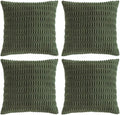 Fancy Homi 4 Packs Boho Olive Green Decorative Throw Pillow Covers 26x26 Inch by Fancy+Homi
