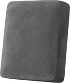 H.VERSAILTEX Velvet Stretch Couch Cushion Cover Plush Cushion Slipcover by HVERSAILTEX