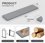 Floating Shelves, 24 In Bookshelves for Room Wall, Shelves on Wall (Grey)