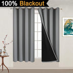Yakamok Thermal Insulated 100% Blackout Curtains - Image 2