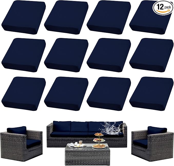 Outdoor Cushion Covers Set, Replacement by SUKAIKEQA
