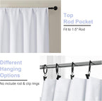 Simplebrand Ava Pure White Long 10ft Curtains - Image 4