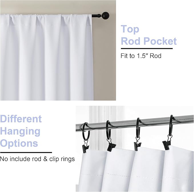Simplebrand Ava Pure White Light Filtering Curtains - Image 4